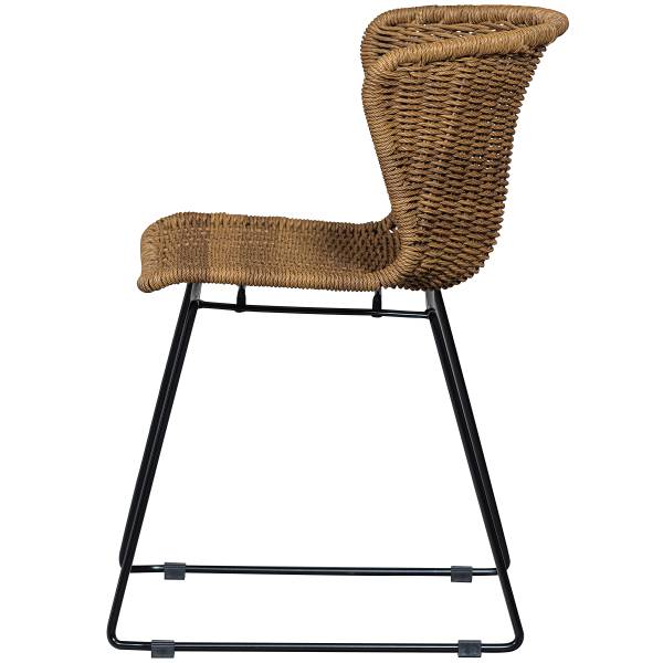Gartenstuhl Amerio Polyrattan / Eisen - Braun / Schwarz
