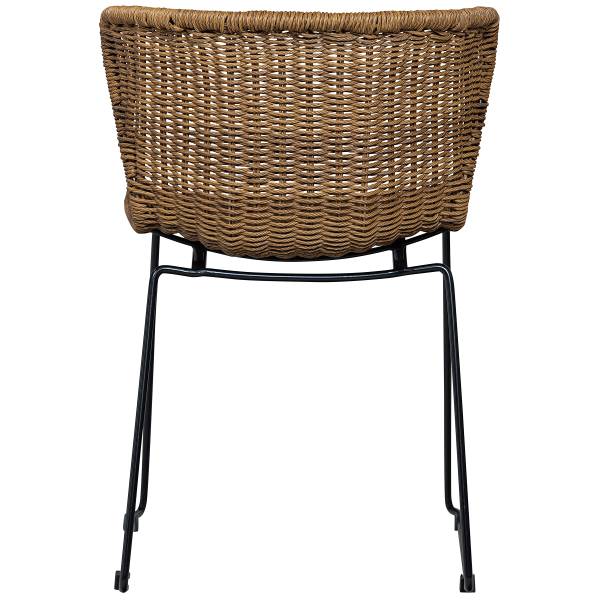 Gartenstuhl Amerio Polyrattan / Eisen - Braun / Schwarz