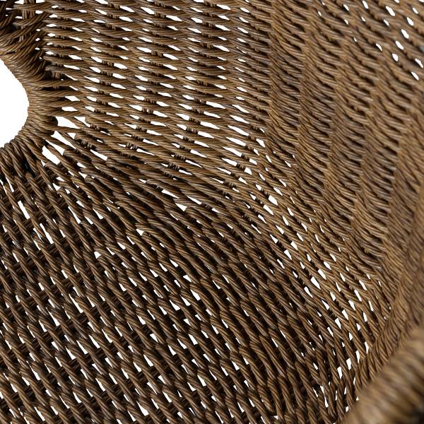 Gartenstuhl Amerio Polyrattan / Eisen - Braun / Schwarz