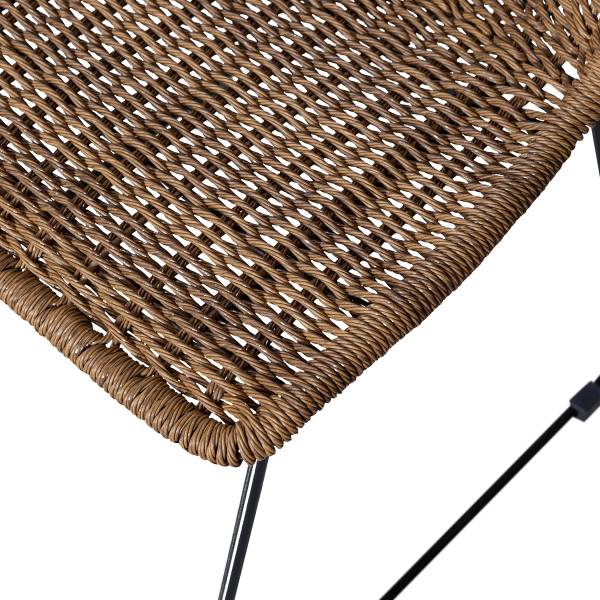 Gartenstuhl Amerio Polyrattan / Eisen - Braun / Schwarz