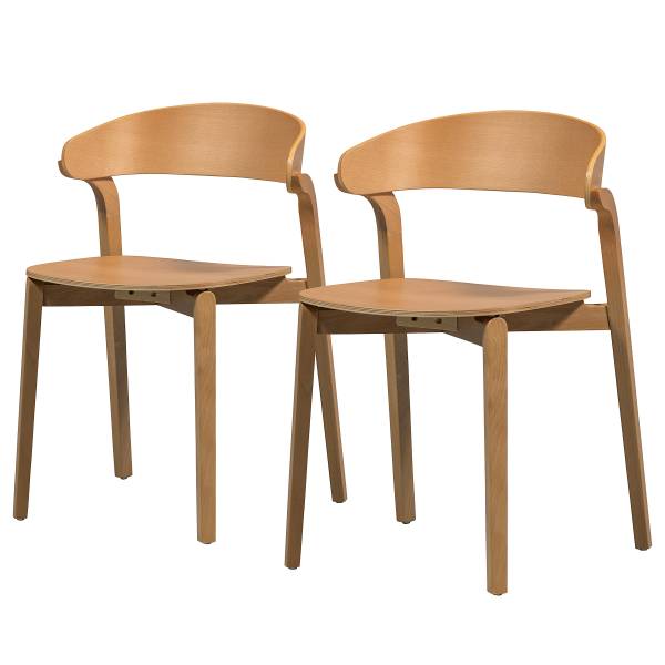 Set di 2 sedie da pranzo Mukoke Legno di betulla parzialmente massello