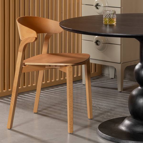 Set di 2 sedie da pranzo Mukoke Legno di betulla parzialmente massello