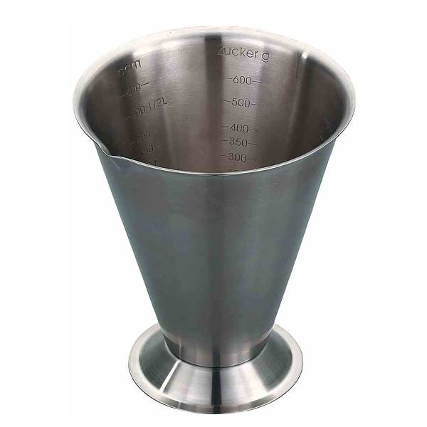 Messbecher Wiggy Edelstahl - Silber