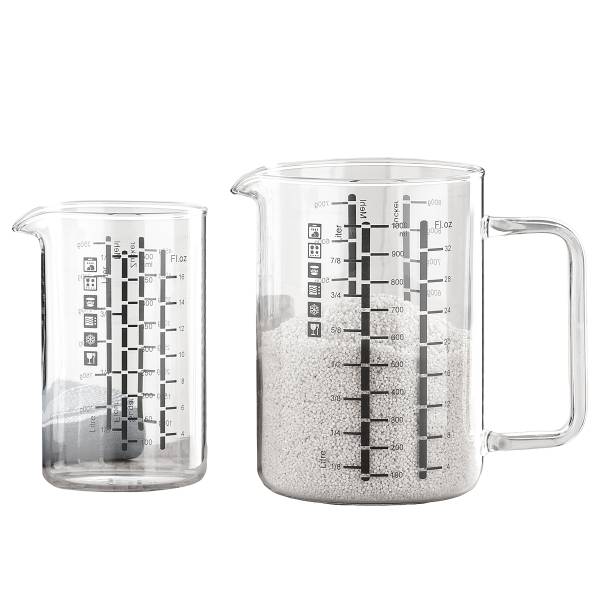 Messbecher Adhol 2-teilig Borosilikatglas - Transparent