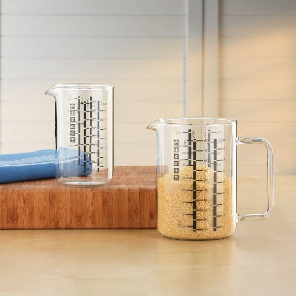 Messbecher Adhol 2-teilig Borosilikatglas - Transparent
