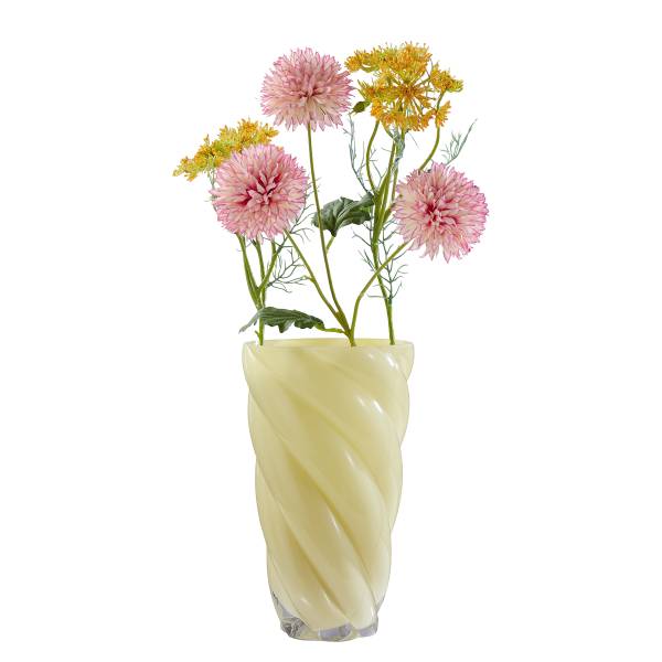Vaso SWIRL Vetro - Giallo pastello