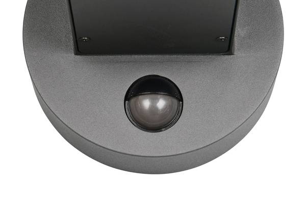 Außenwandleuchte Fraser mit Sensor Aluminium - 1-flammig - Dunkelgrau / Beige