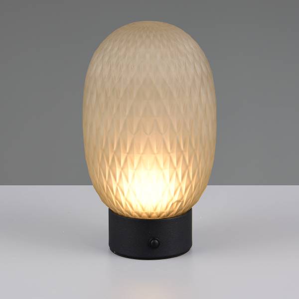 LED-Tischleuchte Facette Farbglas / Eisen - 1-flammig - Grün
