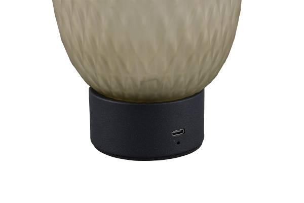 LED-Tischleuchte Facette Farbglas / Eisen - 1-flammig - Grün