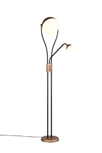 LED-Stehleuchte Chris Polycarbonat / Eisen - 1-flammig - Braun