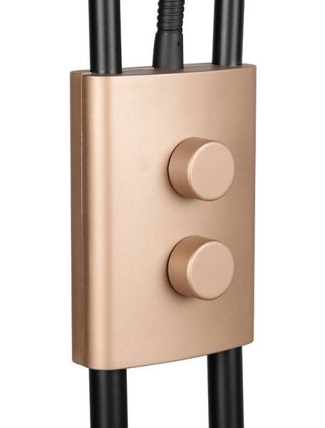 LED-Stehleuchte Chris Polycarbonat / Eisen - 1-flammig - Braun