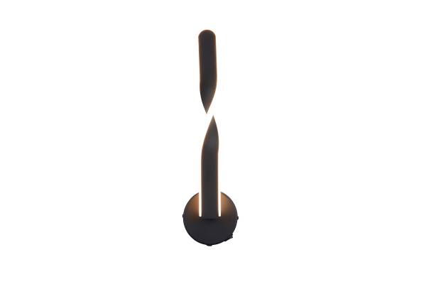 LED-Wandleuchte Ginko Eisen / Silikon - 1-flammig - Schwarz