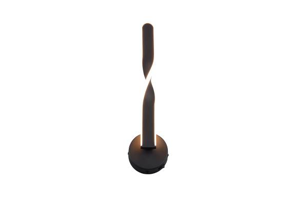 LED-Wandleuchte Ginko Eisen / Silikon - 1-flammig - Schwarz