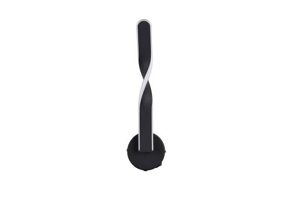 LED-Wandleuchte Ginko Eisen / Silikon - 1-flammig - Schwarz