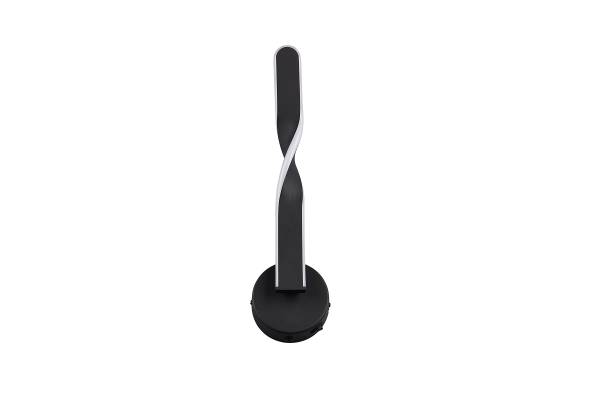 LED-Wandleuchte Ginko Eisen / Silikon - 1-flammig - Schwarz