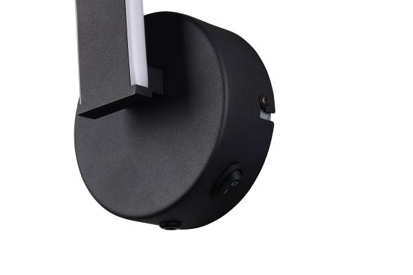 LED-Wandleuchte Ginko Eisen / Silikon - 1-flammig - Schwarz