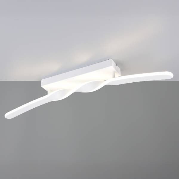 LED-Deckenleuchte Ginko Eisen / Silikon - 1-flammig - Weiß