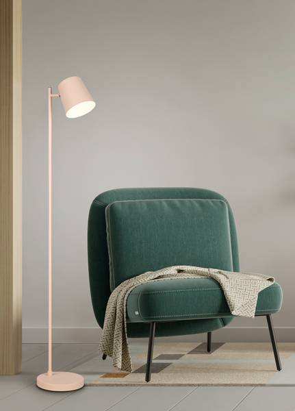 Lampadaire LED Blake Fer - 1 ampoule - Beige