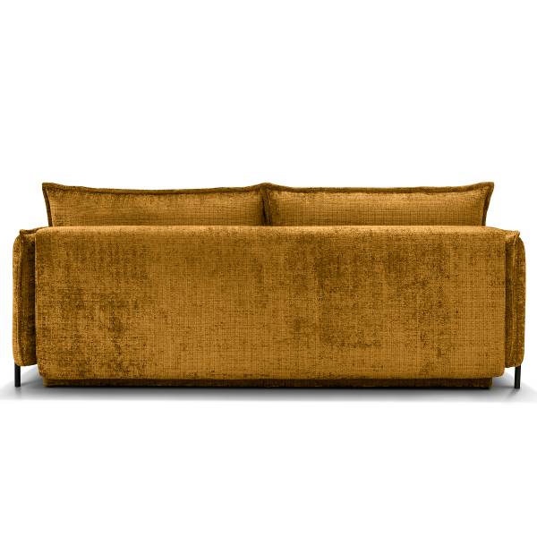 Schlafsofa VADO mit Bettkasten Chenille Cristy: Ocker