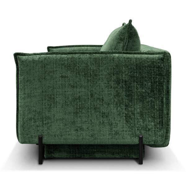 Schlafsofa VADO mit Bettkasten Chenille Cristy: Smaragdgrün