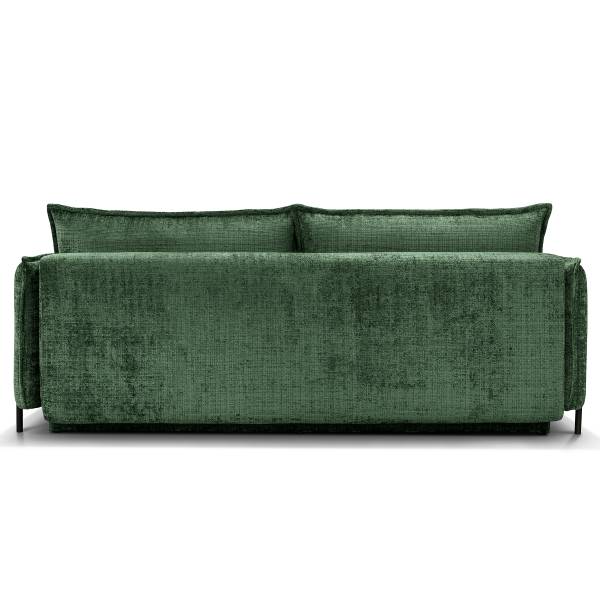 Schlafsofa VADO mit Bettkasten Chenille Cristy: Smaragdgrün