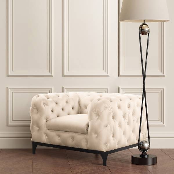 Sessel Truco Samt Ravi: Creme