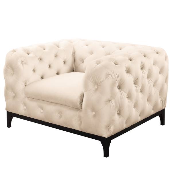 Sessel Truco Samt Ravi: Creme