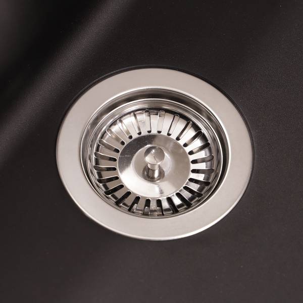 Granitspüle Austin 100 x 50 cm Schwarz