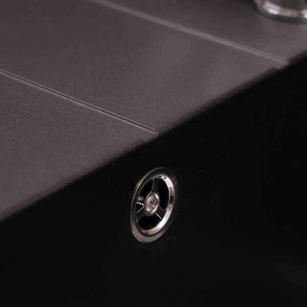 Granitspüle Austin 100 x 50 cm Schwarz