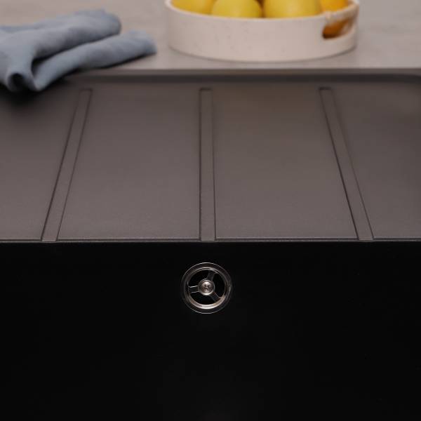 Granitspüle Austin 100 x 50 cm Schwarz