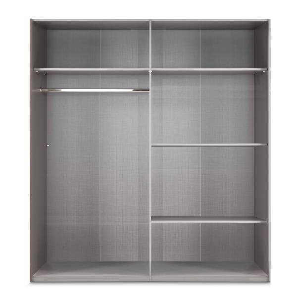 Drehtürenschrank Belgrad Typ B Eiche Viking Dekor / Saharagrau