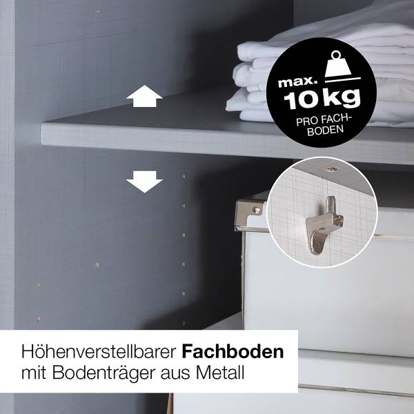 Drehtürenschrank Belgrad Typ B Eiche Viking Dekor / Saharagrau