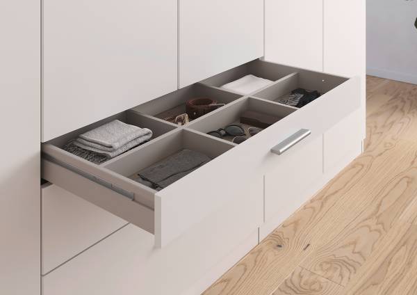 Drehtürenschrank Hildesheim Passepartout Alpinweiß - Breite: 275 cm - Ohne Spiegeltür/-en