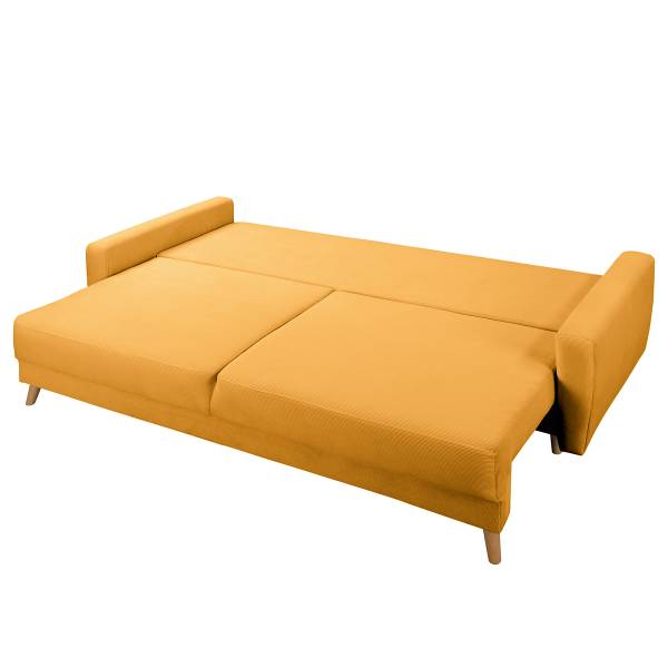 3-Sitzer Sofa SOLA Cordstoff Onika: Senfgelb