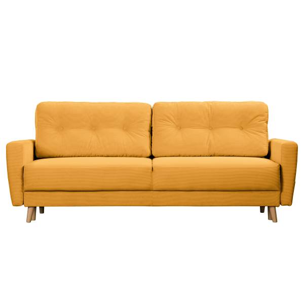 3-Sitzer Sofa SOLA Cordstoff Onika: Senfgelb