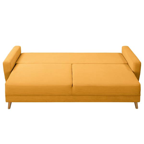 3-Sitzer Sofa SOLA Cordstoff Onika: Senfgelb
