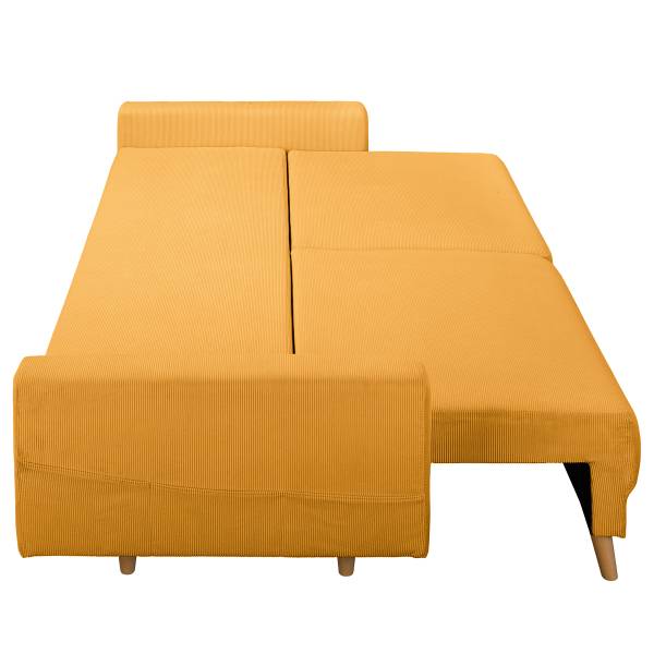 3-Sitzer Sofa SOLA Cordstoff Onika: Senfgelb
