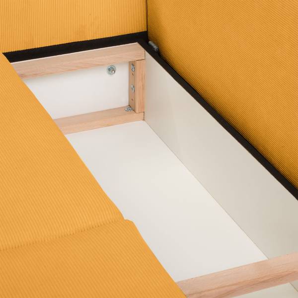 3-Sitzer Sofa SOLA Cordstoff Onika: Senfgelb