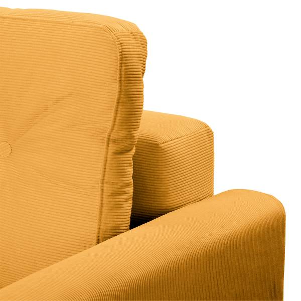 3-Sitzer Sofa SOLA Cordstoff Onika: Senfgelb