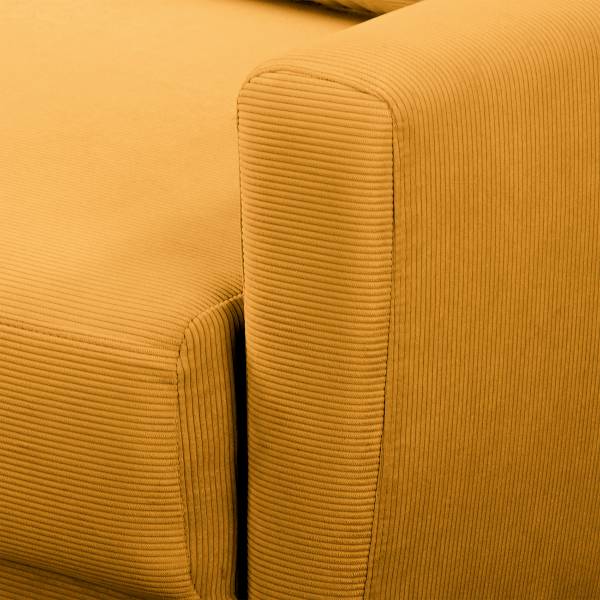 3-Sitzer Sofa SOLA Cordstoff Onika: Senfgelb