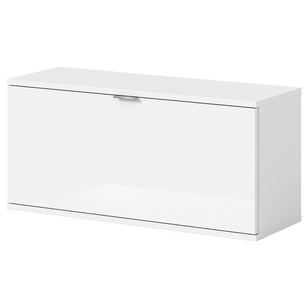 Commode Idom avec abattant Blanc brillant / Blanc mat