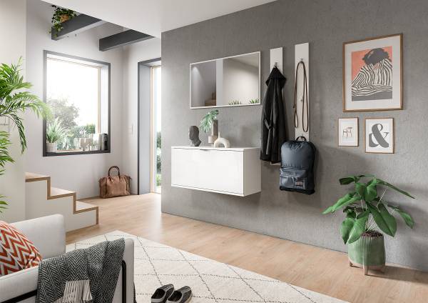 Commode Idom avec abattant Blanc brillant / Blanc mat