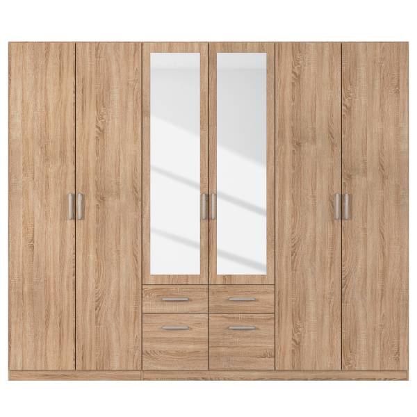 Armadio con ante battenti Bingen B effetto rovere Sonoma - Larghezza: 271 cm