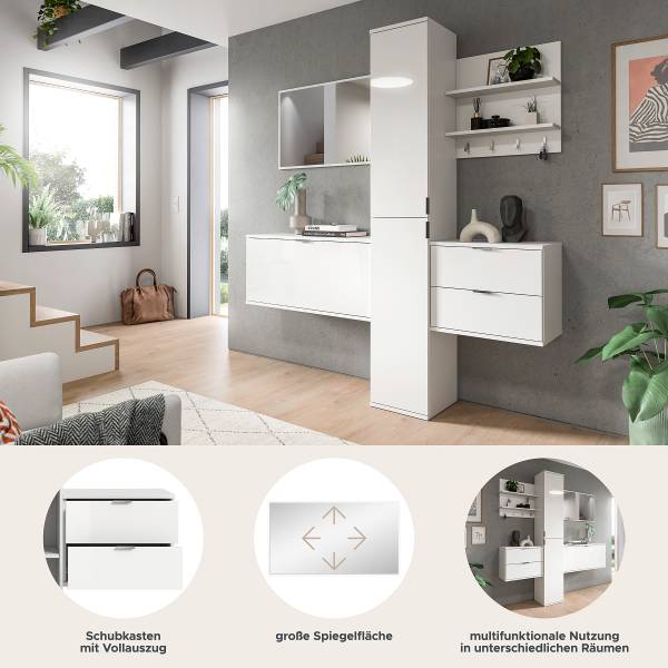 Ensemble d'entrée Idom D - 5 éléments Blanc brillant / Blanc mat