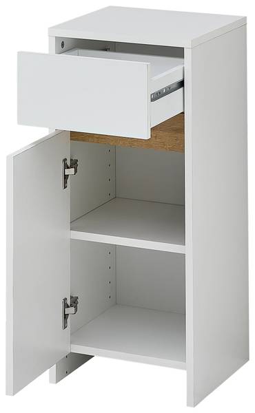 Mobile basso Quickset 100 BIanco opaco / Effetto rovere Riviera