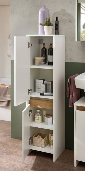 Mobile medio Quickset 100 BIanco opaco / Effetto rovere Riviera