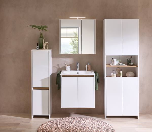 Mobile medio Quickset 100 BIanco opaco / Effetto rovere Riviera