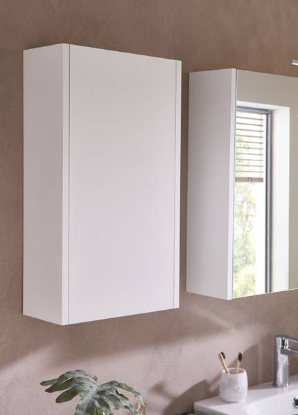 Salle de bain Quickset 100 - 5 éléments Blanc matt / Imitation chêne Riviera