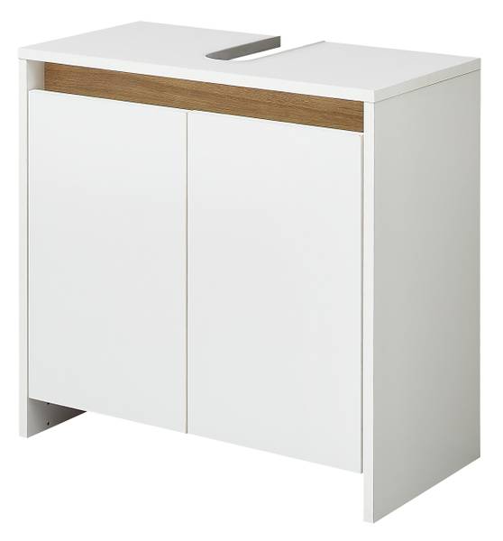 Salle de bain Quickset 100 - 5 éléments Blanc matt / Imitation chêne Riviera