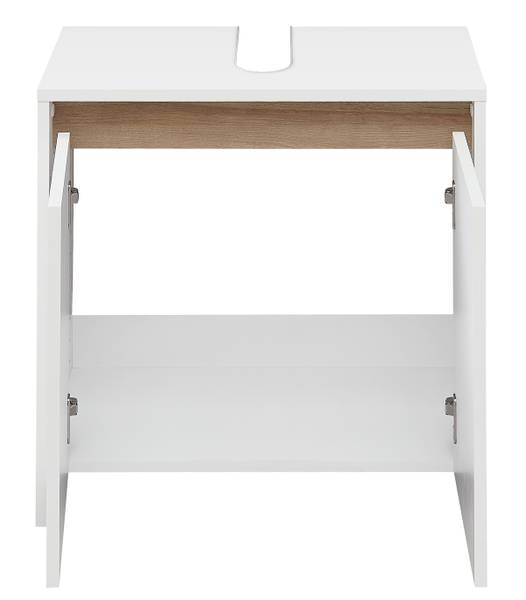 Salle de bain Quickset 100 - 5 éléments Blanc matt / Imitation chêne Riviera